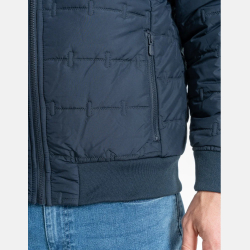 Męska BOMBERKA pikowana, kieszenie na zamek, MORAJ granatowa